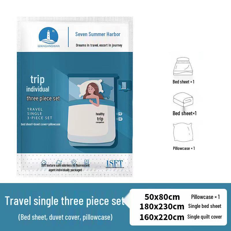 MDNG Disposable Travel Bedding 3-Piece Set
