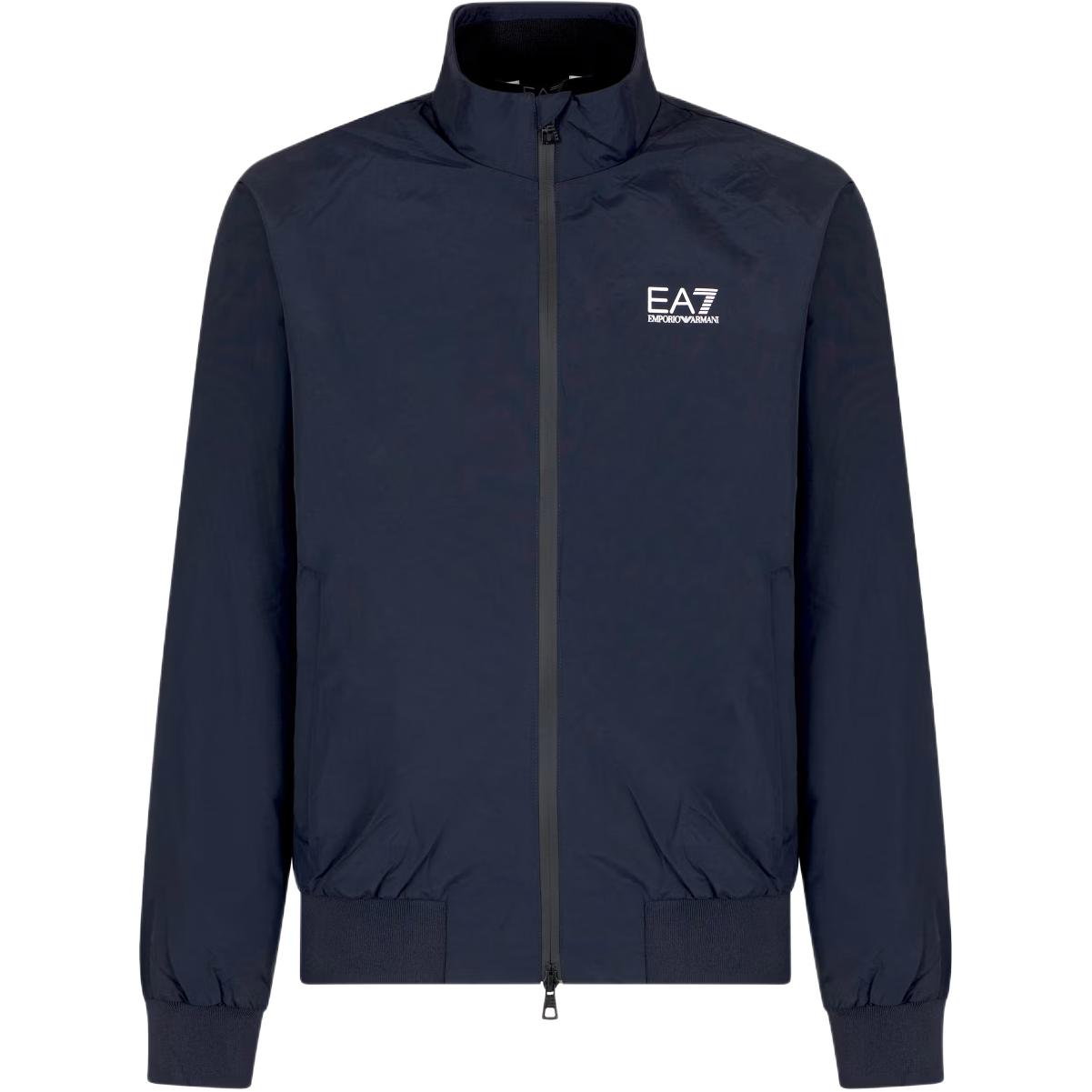 

Emporio Armani EA7 однотонная куртка с воротником-стойкой на молнии с логотипом, мужская, темно-синяя 7M000424-AF13569-UB102 XXL