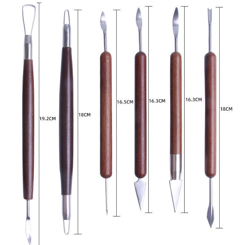 Pottery Tool Set: Clay Carving Double-Headed Wire Knife & Trimming Tools