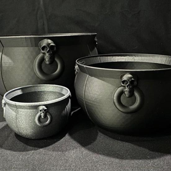 Witch Cauldron Kettle Candy Serving Bowl Plastic Large Black Cauldron