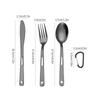 Camping Cutlery Set Spoon Fork Set Flatware for Hiking Travel Party