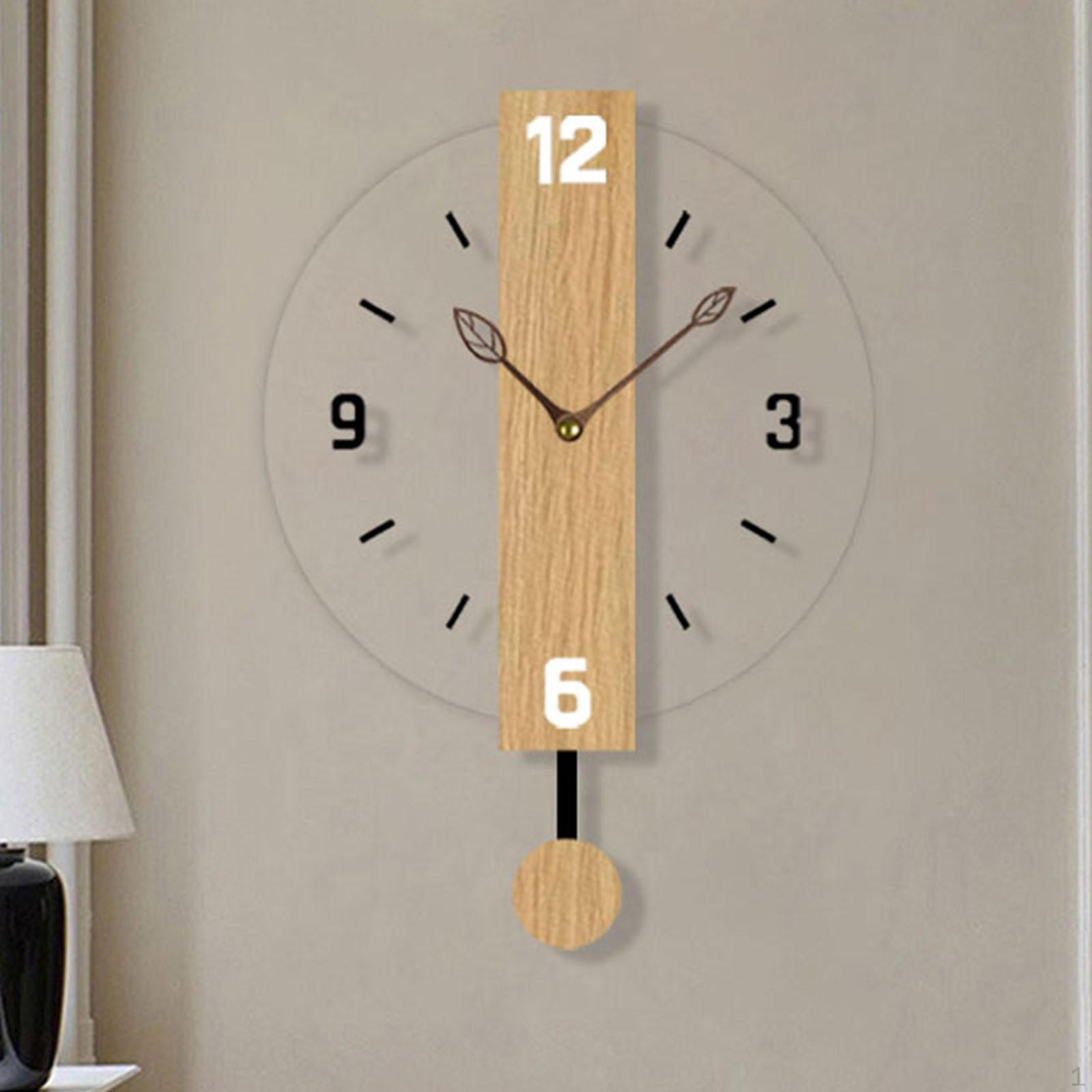 

Настенные часы Подвесное украшение для дома Ручная работа с маятником Декор для гостиной для столовой