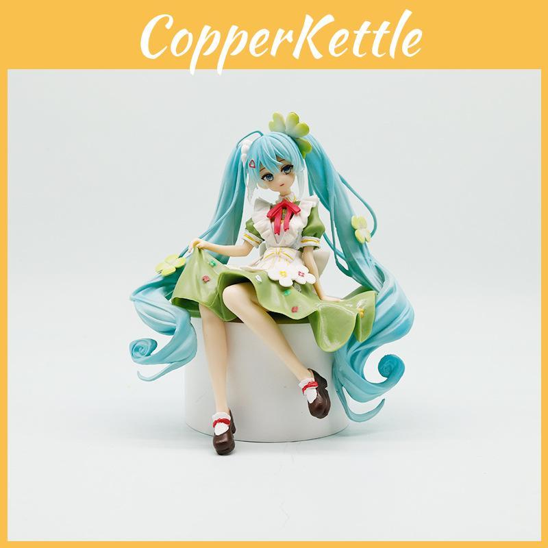Hatsune Miku Pvc Model Ornament With Four Leaf Clover Style For Gift And Collectors Display
