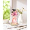 HVY Preserved Flowers Gifts for Her,Preserved Rose Bouquet In Glass Dome,Forever Flowers Fresh Bouquet Present for Women Mothers Day Birthday Gifts
