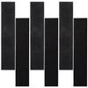 6PCS License Plate Mounting Set (3 Hook Strips + 3 Loop Strips), Frameless Adhesive Design, Durable Weatherproof Material, Universal 50×10cm