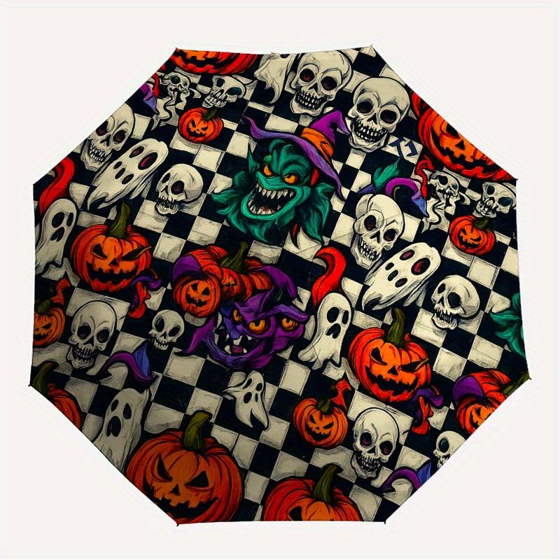 

1pc Halloween, Ghosts Themed High-quality Umbrella,Automatic Opening and Closing Umbrella,Multi-functional Umbrella G0811377