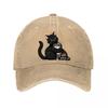 Cute Cat Mesh Trucker Cap Washed Baseball Cap