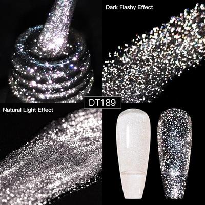 MEET ACROSS 7ml Reflective Glitter Gel Nail Polish Summer Candy Color Soak Off Semi Permanent Nail Art UV LED Varinish For Nails