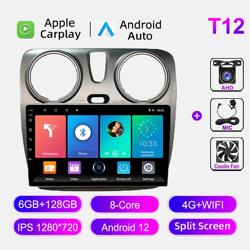 Car Radio For Renault Lodgy Dacia Dokker 2012-2020 4G WIFI Multimedia Video Player GPS Navigation Carplay Android Auto Stereo