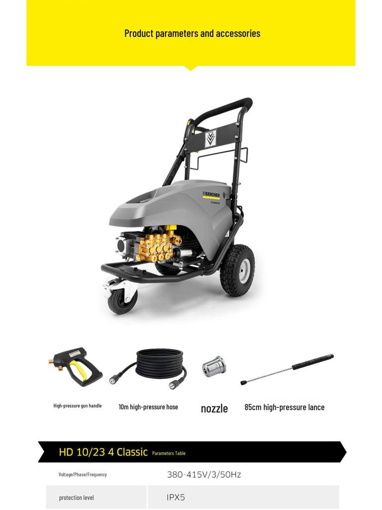 Kärcher HD10/23-4 Classic Cold Water Pressure Washer for Car Detailing & Pig Farm Cleaning