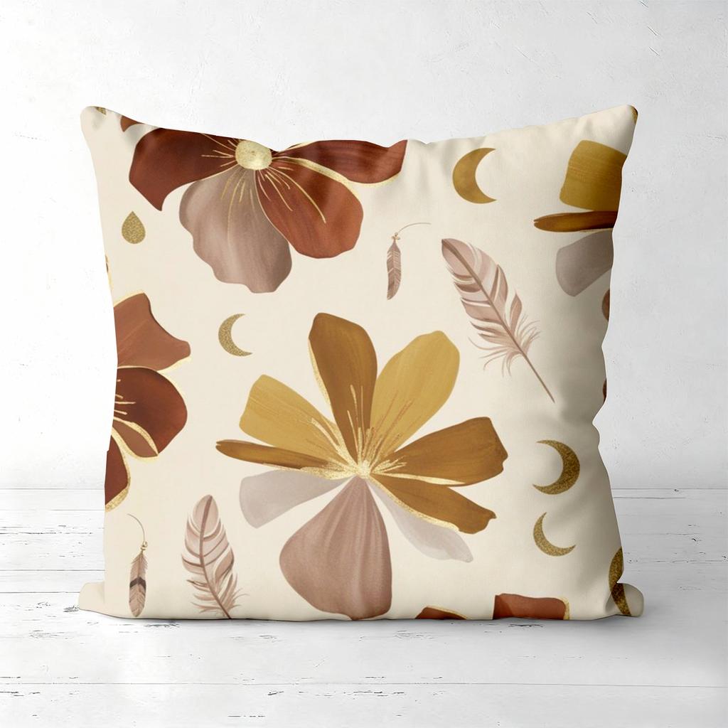 Floral Patterned Cushion Covers For Home Decor Polyester pillowcase, sofa decorative cushion cov Headboard Pillow