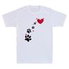 Dog Paw With Red Heart Funny Dogs Animal Lover Gift Vintage Unisex Tshirt Tee