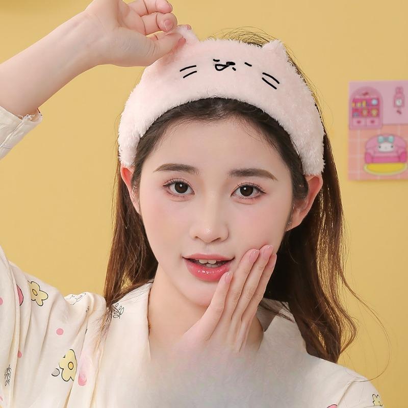 Puppy Cartoon Hair Tie, Water-absorbing and Quick-drying Postpartum Headscarf, Face Wash Headband, Girls' Makeup Remover Hair Cover