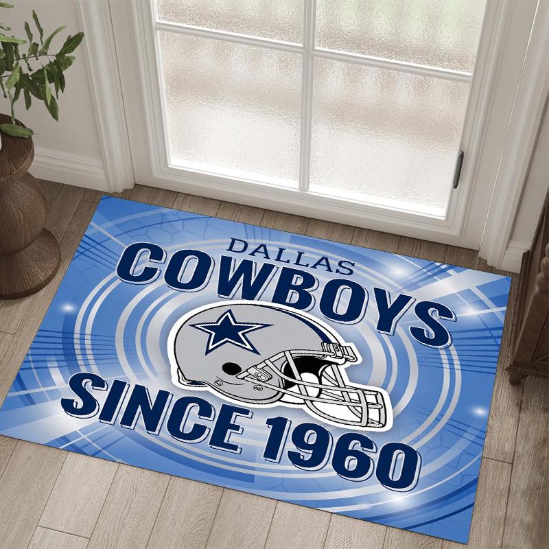 Tappeto in velluto di cristallo design Dallas Cowboys Accogliente Non?Tappeto Stampato Antiscivolo per Camera da Letto Soggiorno Ingresso