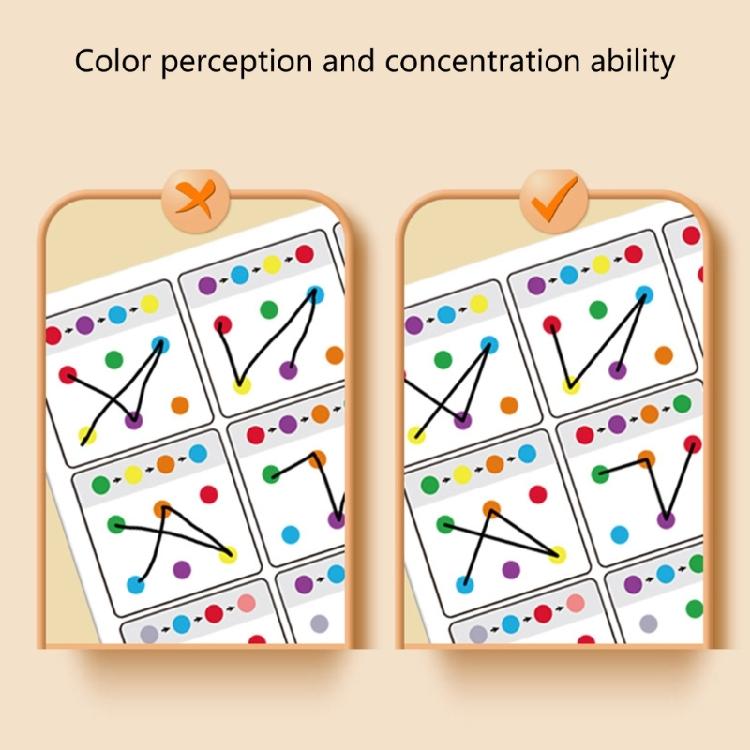 6 Pcs Multifunctional Preschool Concentration Cards Visual Tracking Training Cards For Visual Perception Skills