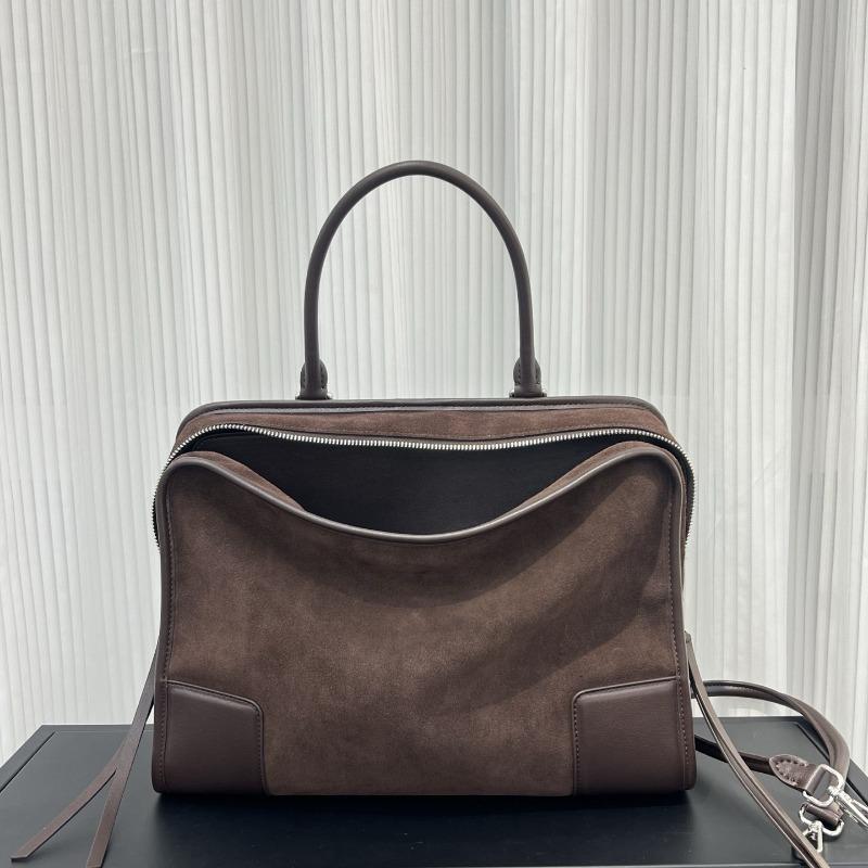 New Luo Jia Amazona180 Bowling Bag Cowhide Briefcase Large Capacity Hand-held Underarm Commuter Women's Bag