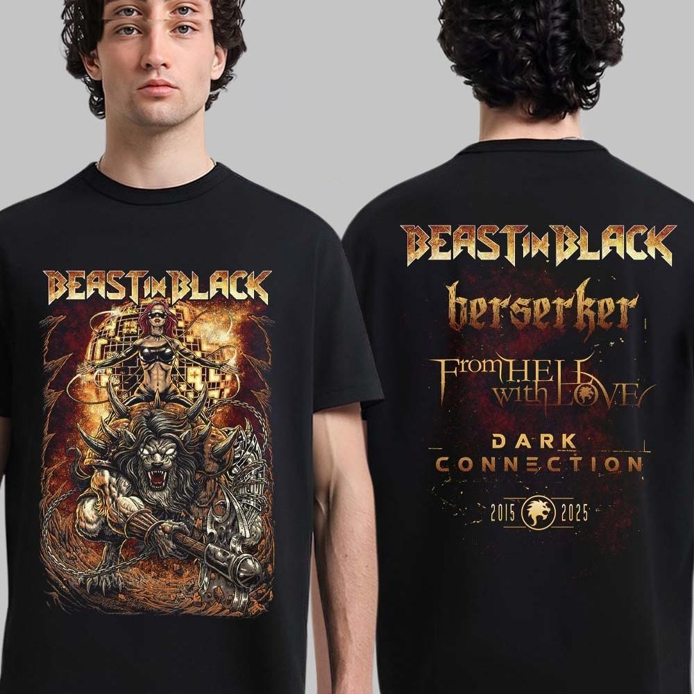 

Beast In Black Berserk From Hell With Love And Dark Connection 2015 T-Shirt L