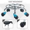 Salon Saddle Stool, Rolling Saddle Chair for Massage, Spa, Clinic, Beauty, Hairdressing and Tattoo, Black
