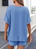 Hot Selling 2026 Summer Casual Set: Super Large Short Sleeve T-shirt & Drawstring Shorts Sportswear