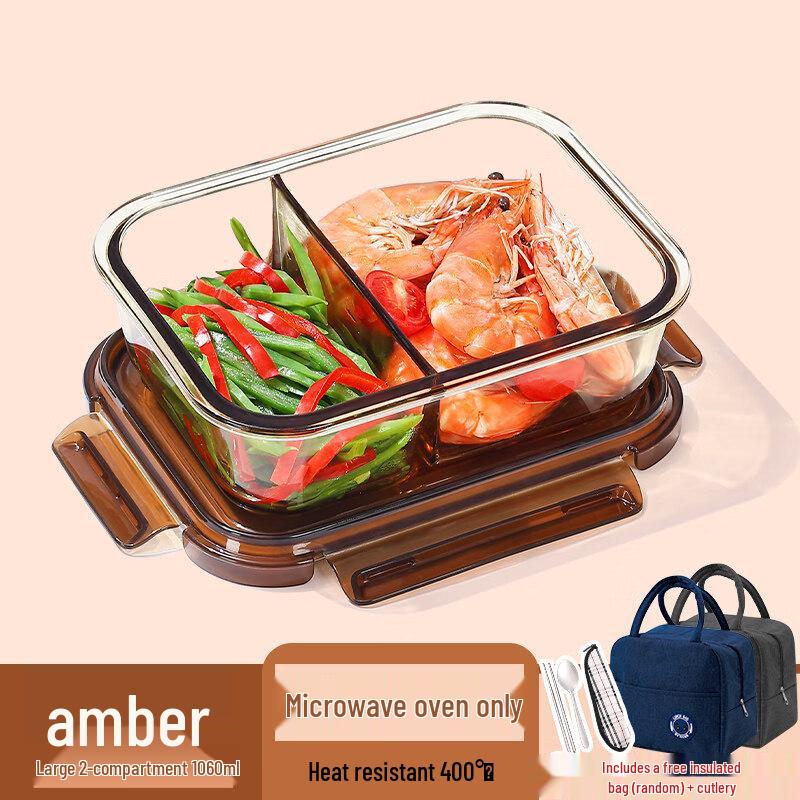 ZISIZ Glass Microwave-Safe Sealed Lunch Box