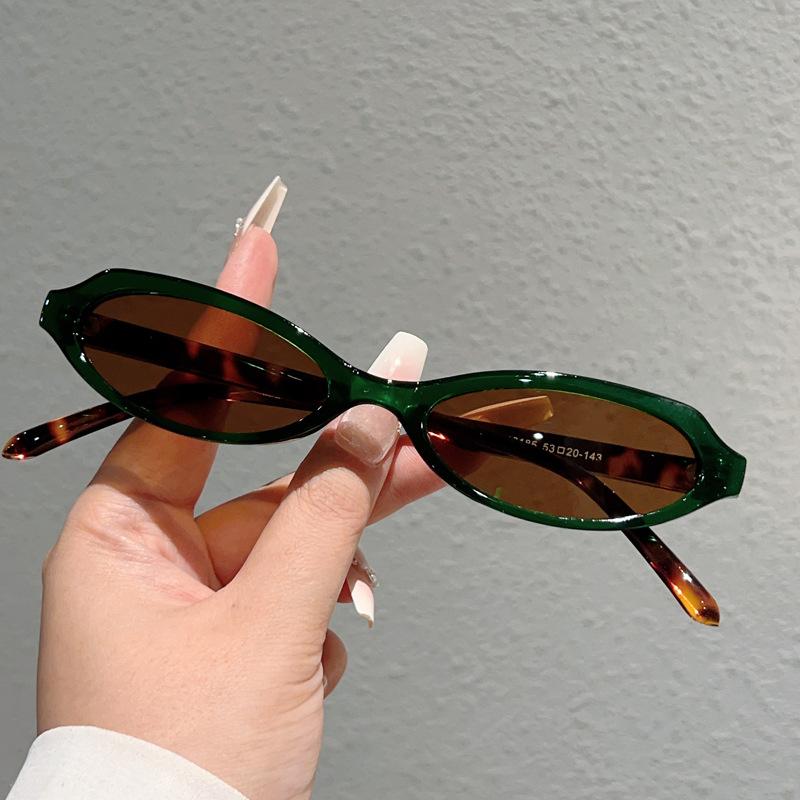 New Narrow Oval Sunglasses Women Fashion Outdoor Shades Trendy Luxury Brand Design Vacation Casual Sun Glasses Lentes De Sol