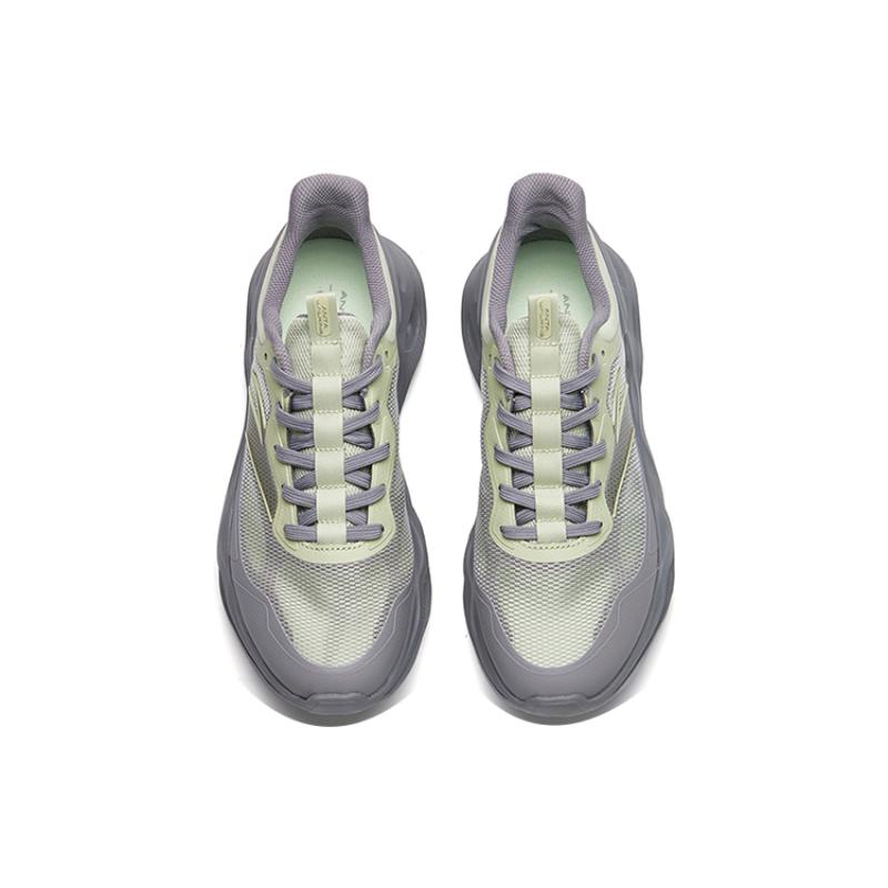 Anta Cushioning Anti-Slip And Wear-Resistant Low-Top Training Shoes Men's Green Gray Sneakers