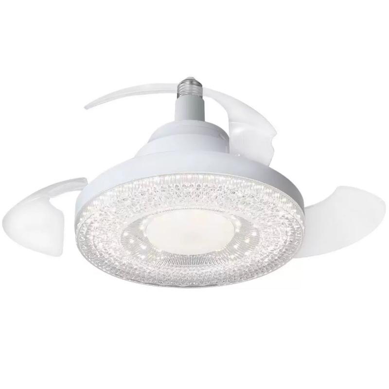 New Ceiling Fan Light Invisible Telescopic Blade Air Circulation Silent Dimming Timed LED Fan Ceiling Lamp Electric Fan Decor