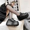 9CM Punk Style Gothic Pumps Women New Sole Brand Platform Shoes Wedge High Heels Party Cosplay Designer Lolita Shoes Big Size 42