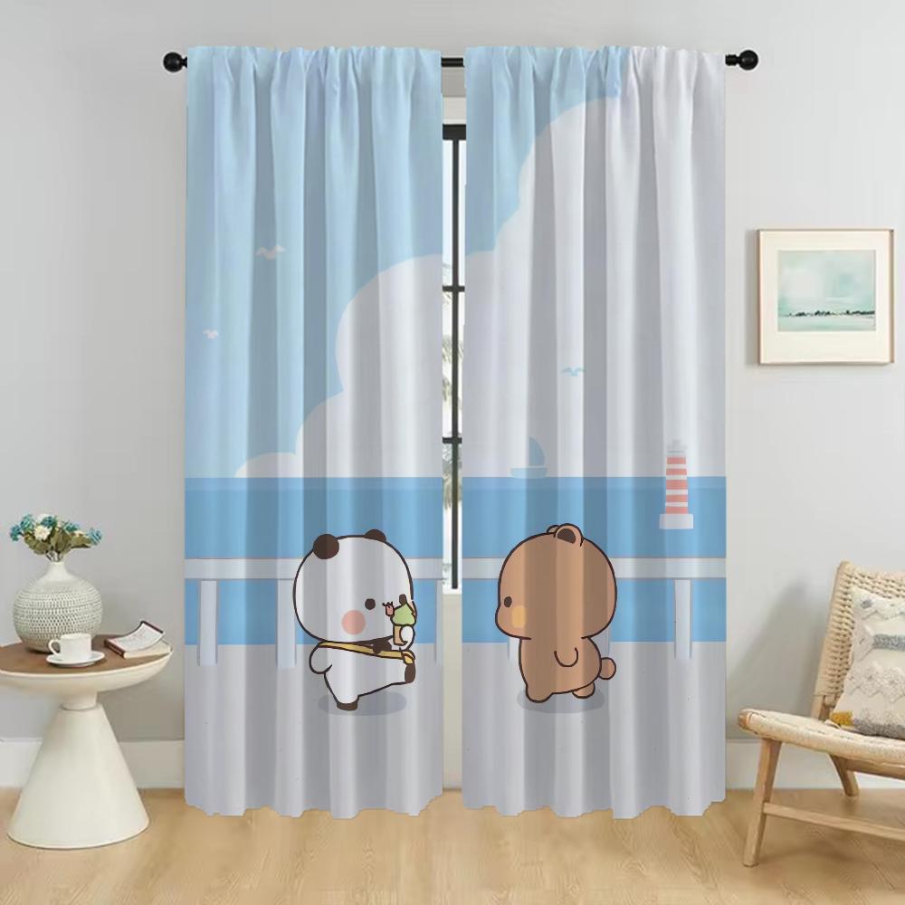 

Bubu и Dudu Home Interior Шторы для гостиной, затемняющие шторы, тюль для спальни, украшения на Хэллоуин W50xH70cmx2pcs-CL