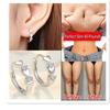 Elegant Heart-Shaped Earrings: Diamond & Zircon Studded Clip-Ons – Simple, Fashionable Design for Women