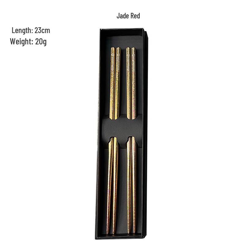 Ru Han Mu Polished Titanium Chopsticks Gift Set