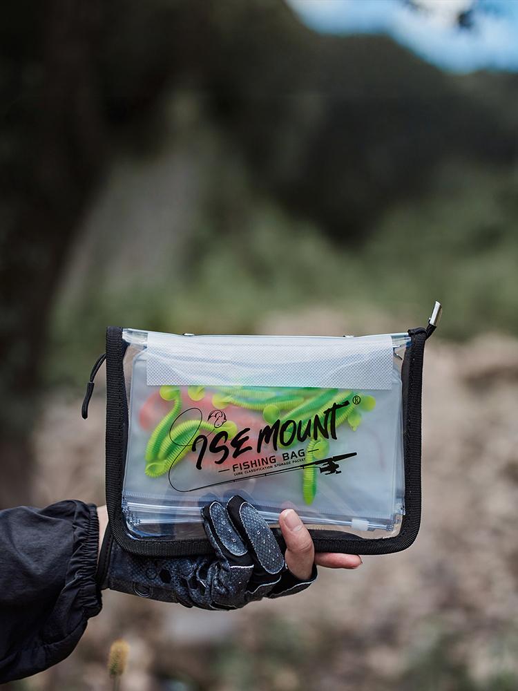 Luya Transparent Fake Bait Bag PVC Inner Bag Partitioned Waterproof Storage Bag Fishing Sorting Accessories Storage Bag