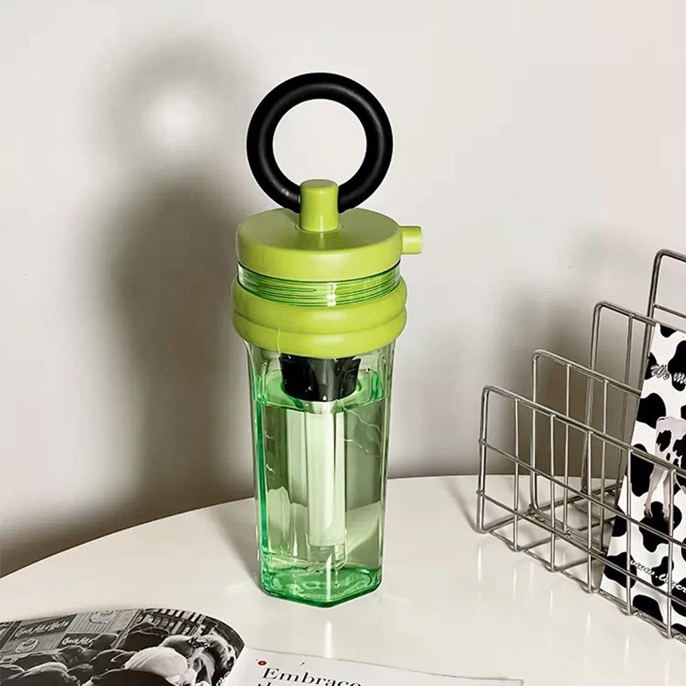 700Ml Summer Cup Milky Tea Cup Cute Wind Belt Straw Water Bottle with Handle Large Capacity Kettle