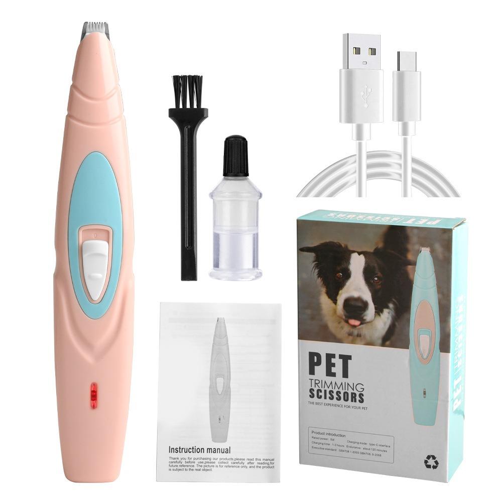 Pet Foot Shaver, Electric Push Clipper Foot and Foot Trimming Razor, Cat and Dog Specific Shaving Pet Clipper розовый