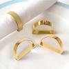 1/6/12pcs D-shaped Napkin Holder Metal Dinnig Table Decoration Elegant Napkin Ring Buckles  Kitchen