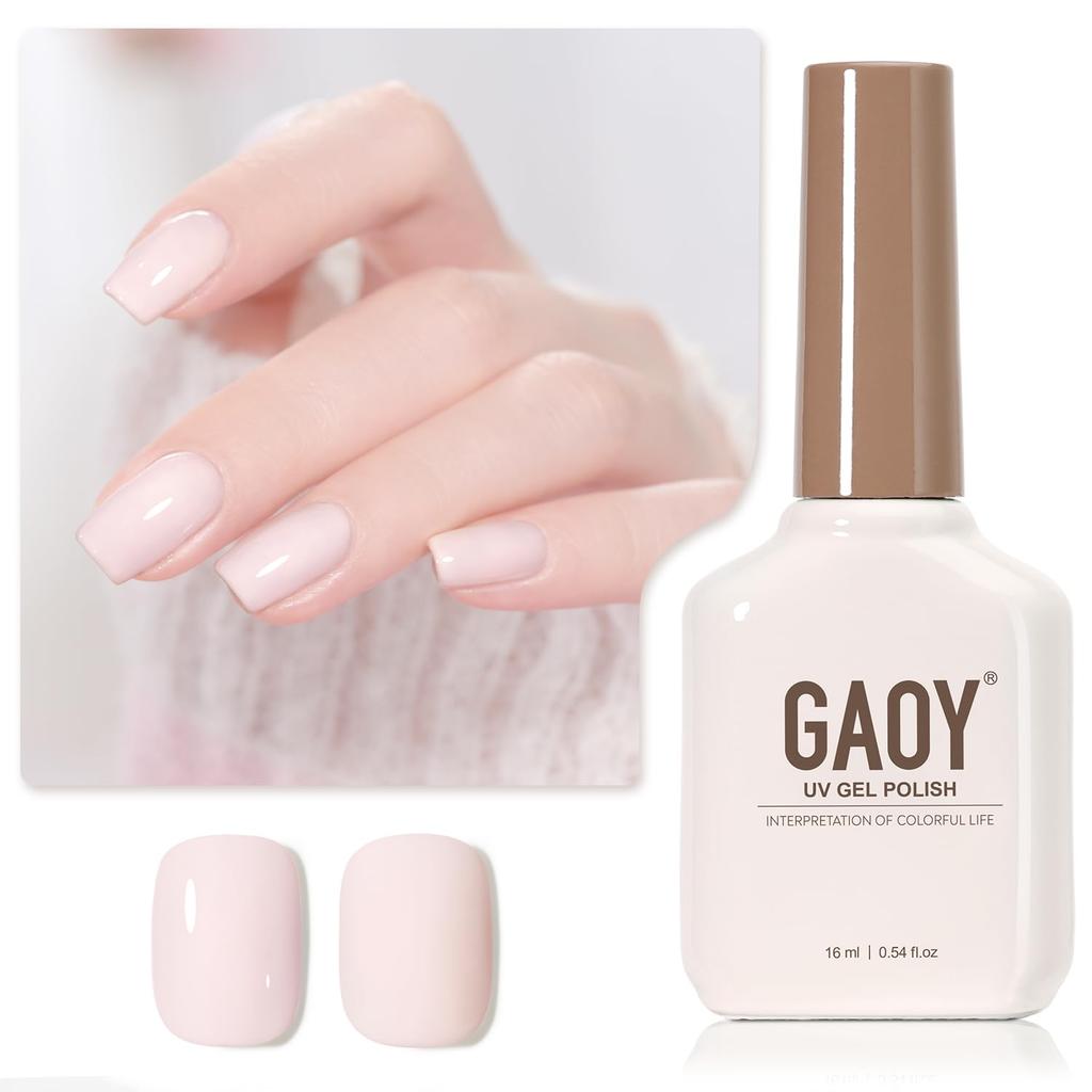 GAOY Gel Nail Color Single Polish Soft Gel, Pink, Color, 16ml, UV/LED Compatible, Soak-Off Gel, Type, Self-Nail (2082 Pink)