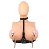 Leather Nipple Clamps Chain Black Wearable Bra BDSM Lingerie Adult Couples Flirting Toy