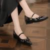 Flower Women Mary Jane Shoes Pointed Toe Flats Sandals 2025 Summer Luxury Brand Shoes Elegant Dress Shallow Sandalias