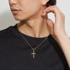 Lala Christie Cross Necklace Top for Men and 18K Gold Women, (lp103-0003-yg)