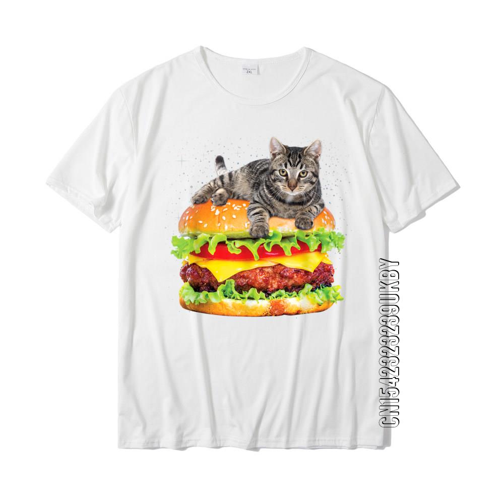 Hamburger Weltraumkatze T-Shirt Lustiges Kätzchen Tee Von Zany Brainy Baumwolle Party Oberteile T-Shirt Verbreitet Herren Oberteil T-Shirts Modisch