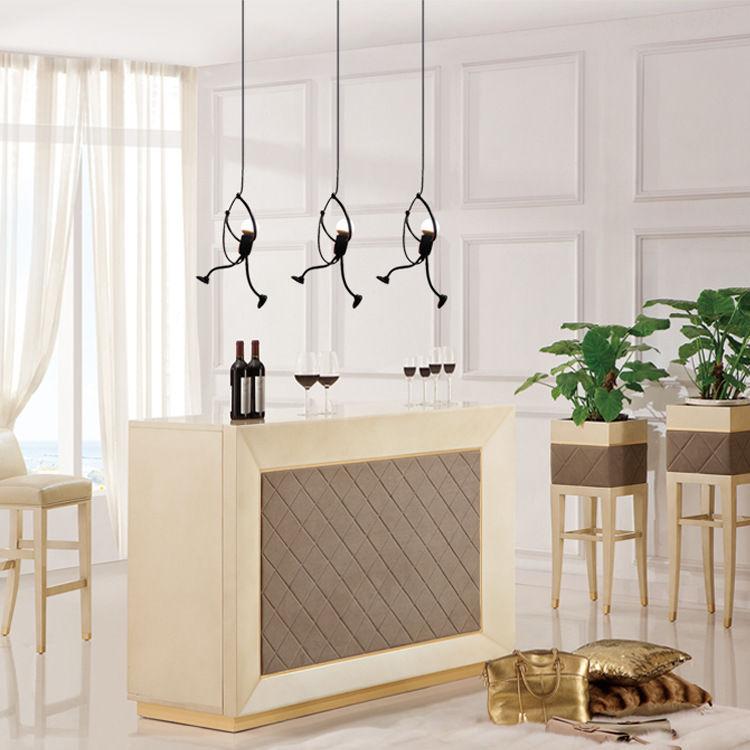 Steel Villain Chandelier LED Pendant Light Home Living Room Children Bedroom Decoration Black E27 Pendant Light