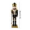 Stylish  Wooden Nutcracker Figure Ornament Lovely  Cartoon Chirstmas Soldier Decor Ornaments for Home Bedroom Living Room  Ofiic