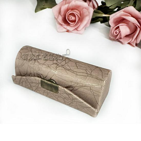 Leather Lipstick Case with Mirror - Portable Gift Storage Box