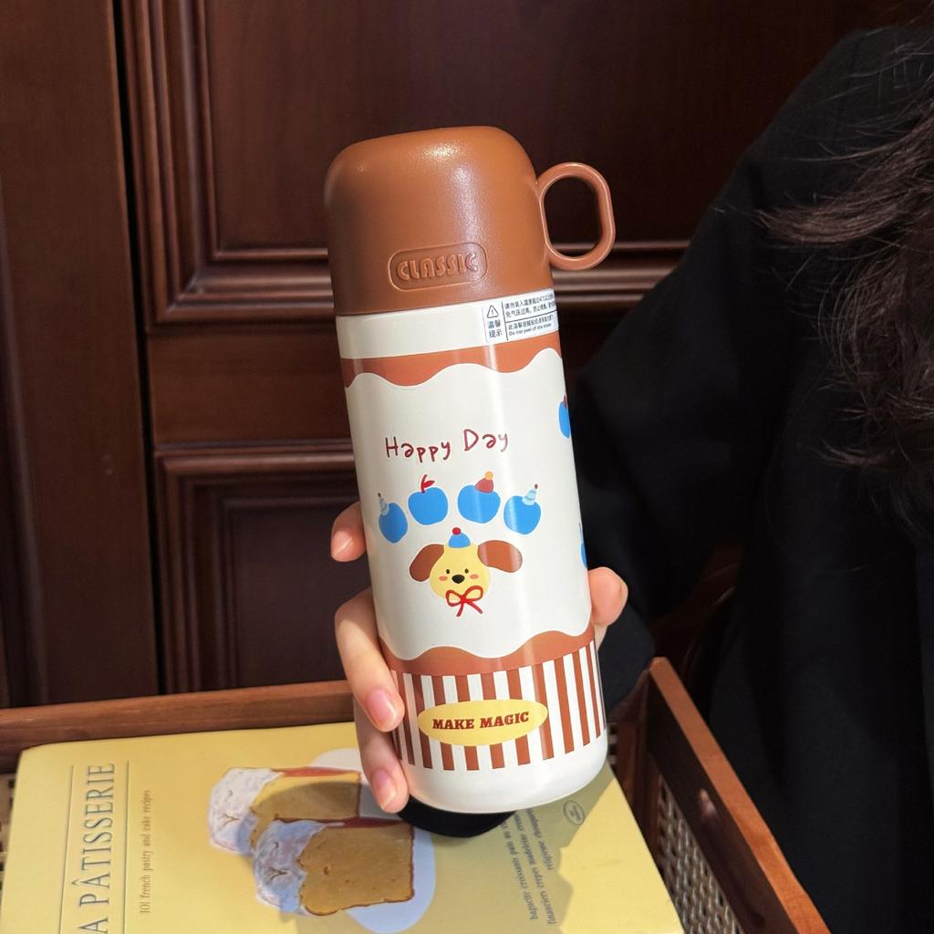 New Bullet Cover Direct Drinking Thermos Cup High Value Student Cup Portable Stainless Steel Vacuum Cup Gift