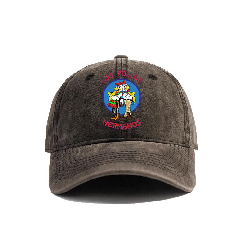 Los Pollos HerUnisexos Baseball Cap Distressed Hats Cap Unisex Retro Outdoor Summer Adjustable The Chicken Brother Hat