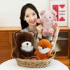 Adorable Pig and Fox Plush Doll Collection: Soft Animal Cushions and Figures