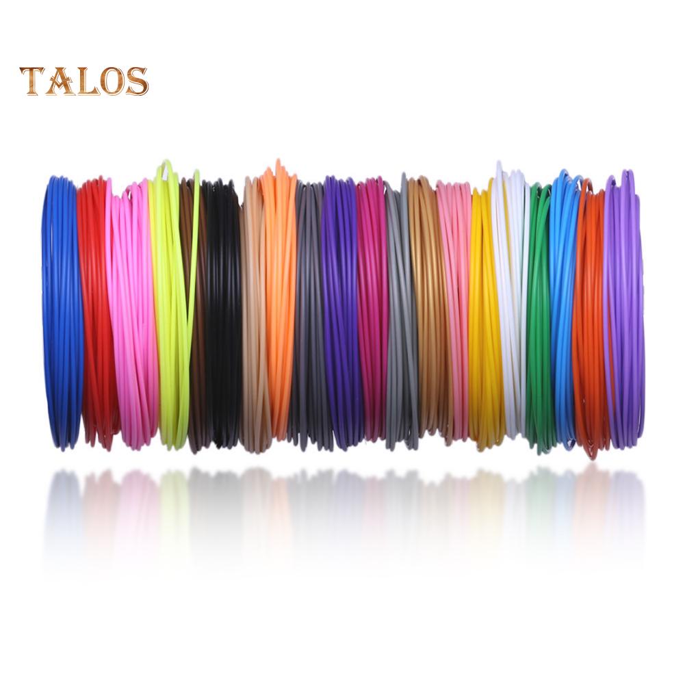 Tool Store 10/20 Colors 5m 1.75mm PLA Refill Filament Consumable for 3D Printer Drawing Pen