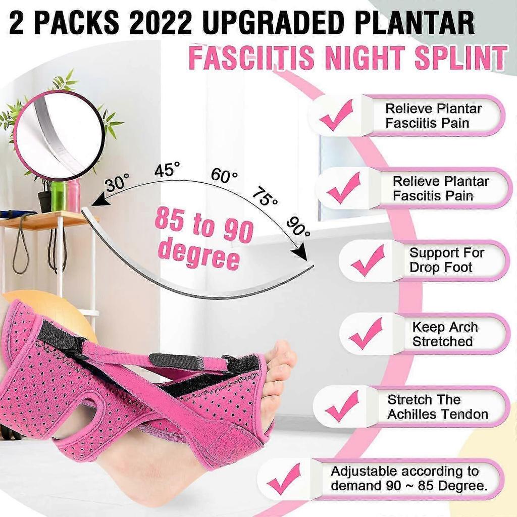1pc Foot Drop Splint Brace 3 Elastic Straps Soft Liner Foot Support Orthopedic Brace for Plantar Fasciitis
