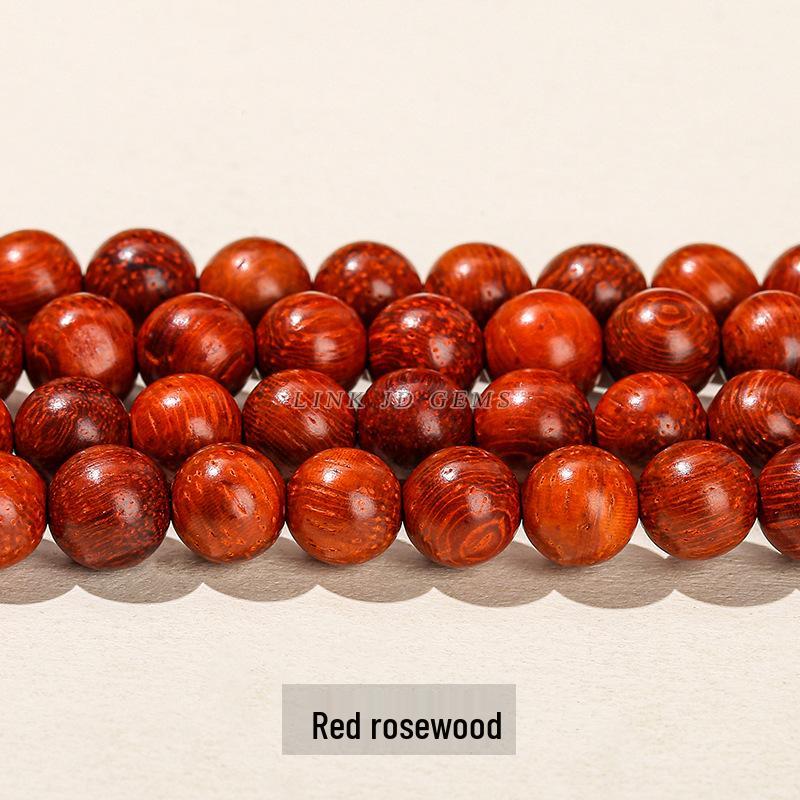 Golden Sandalwood Round Beads - Loose Wooden Beads for DIY Buddhist Jewelry & Accessories