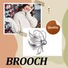 Alloy Women Insect Shape Brooch Elegant Stylish Rhinestone Glossy Matte Wedding Breastpin Jewelry Birthday Gift